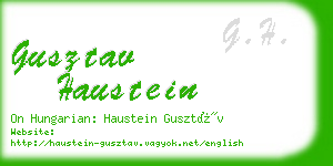 gusztav haustein business card
